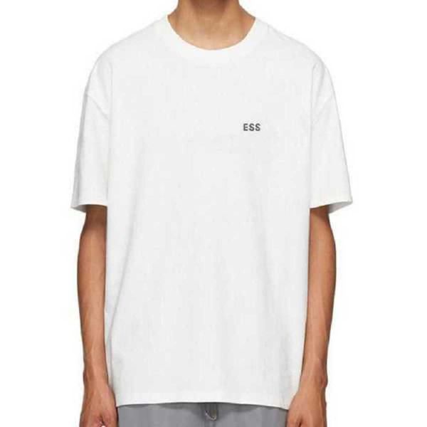 

men's t-shirts essns crew neck casual men women leisure style summer short sleeve, White;black