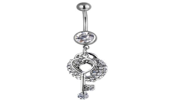 

d0024 the key and lock styles belly button navel belly rings5862758, Silver