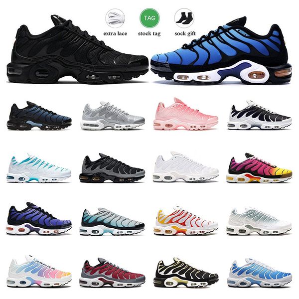 

big size 36-46 tn men shoes tns plus running sneakers triple black white hyper jade blue unity oreo atlanta mens women outdoor sports traine