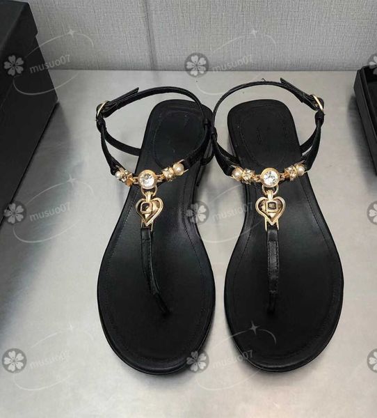 

summer designer sandals new fashion beach sandals women channel shoes black 2303y