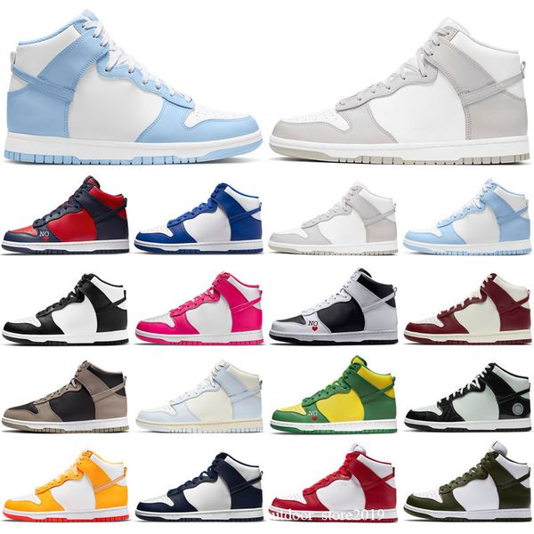 

men women sb running shoes sneakers high white panda grey fog unc varsity glow laser orange syracuse kentucky coast candy casual trainers 36