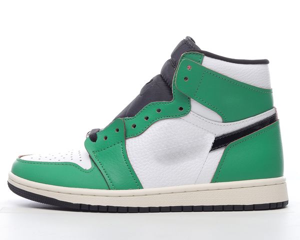 

jumpman 1 high lucky green boston basketball shoes outdoor snkrs sports with original box