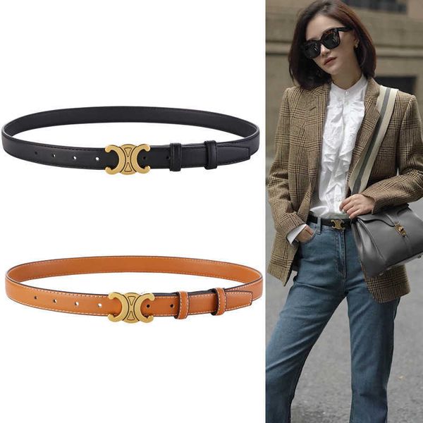 

belts women's decoration jeans fashion korean version versatile leather thin belt network trend accessories 2022, Black;brown