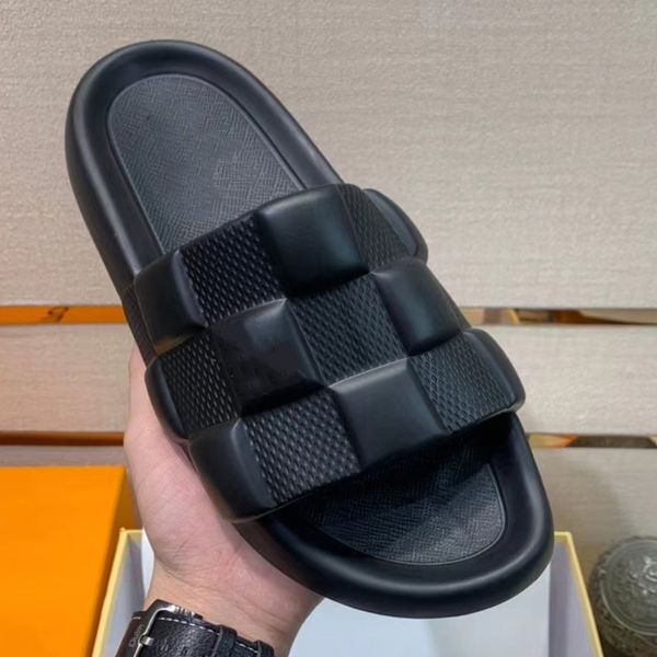 

slippers designer sandals waterfront mule other plaid patterns luxury women men cream black white slides flower summer fashion shoes 36-45 c