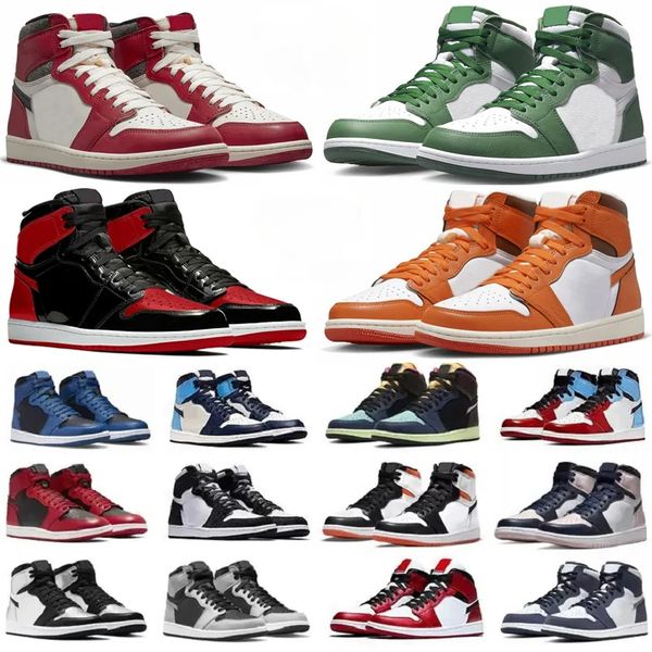 

1 mens 1s basketball shoes sneaker lost found gorge green yellow toe starfish bred patent dark mocha grey fog denim newstalgia toe men women