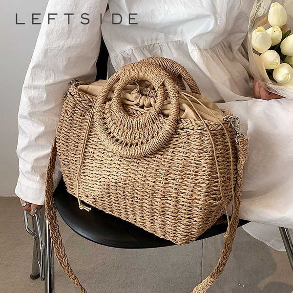 

nxy ladies round handle straw tote bags for women 2023 summer hit trendy fashion shoulder side bag lady beach handbags