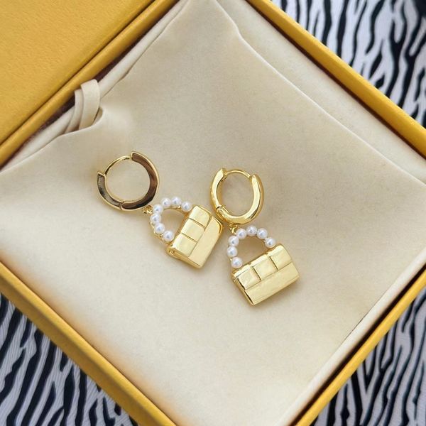 

gold and pearl earrings earrings for luxury bags in gold, Golden