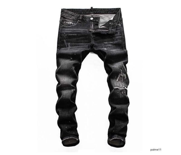 

jean mens designer jeans black luxury ripped skinny biker moto pants pour hommes men s hip hop denim rock dsquare 2 dsquareds dsq22614416, Blue