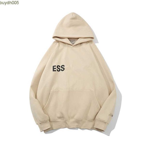 

sutd 23 new hoodie hoodies sweatpants high street brand ess silicone small letters reflective flocking autumn and winter fashion style plus, Black