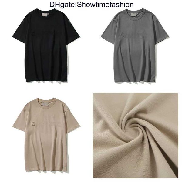 

ess men t-shirts t shirt 23ss stylist letter print crew neck casual summer breathable mens womens t shirts s olid color tees q5vr, White;black