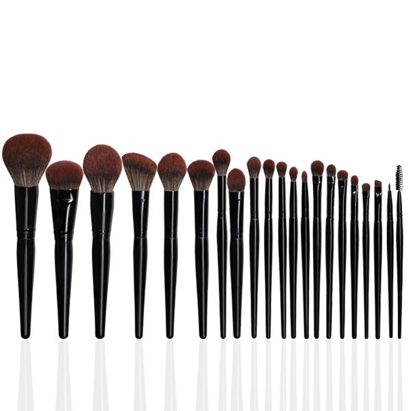 

21 pcs professional makeup brushes set premium synthetic powder foundation highlight concealer eyeshadow blending eyebrow liner spoolie brus