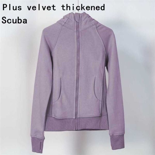 

23new yoga wear womens define hooded jackets sweatshirts designers sports coats double-sided sanding fitness cing0ege, Black