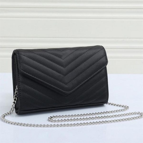 

3a whole luxury designer classic wallets shoulder bag with six colors handbag ladies cross body fashion messenger clutch338p, Red;black