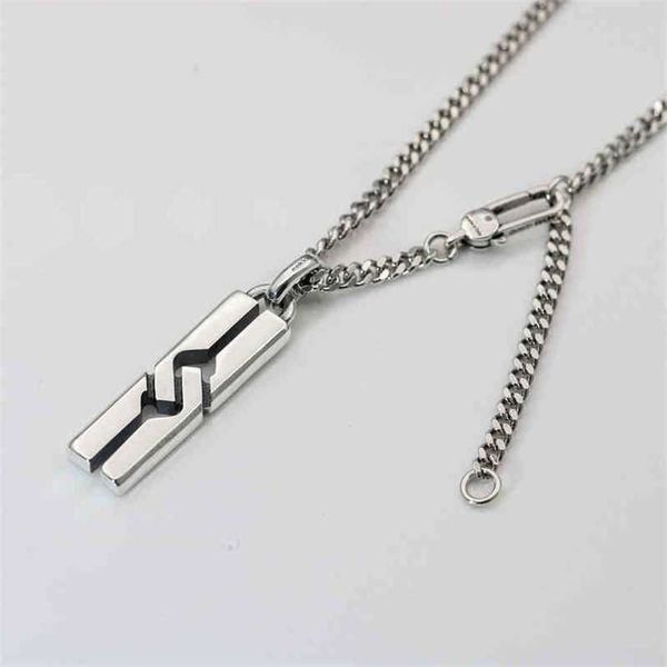 

necklace fashionable new strip pendant classic g-shaped hollow clavicle whip couple necklace, Silver