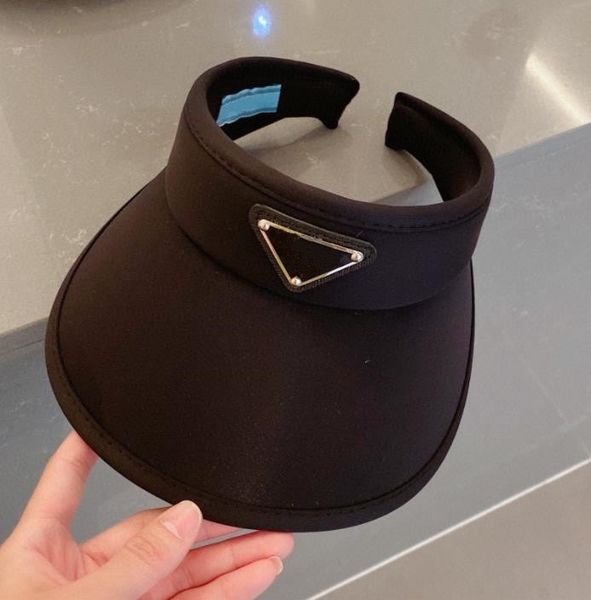

sun visors 2023 hats new designer summer cap women men metal letter wide brim sports visor empty caps hats mens bucket hat summer s s, Blue;gray