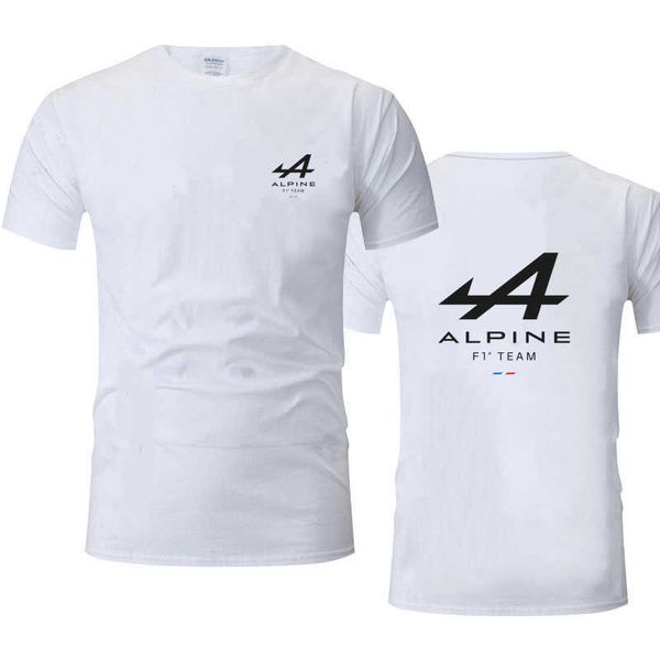 

men's fashion t shirt oversized 23 new f1 formula one racing team summer alpine fernando alonso printed tee casual o-neck short sleeve, White;black