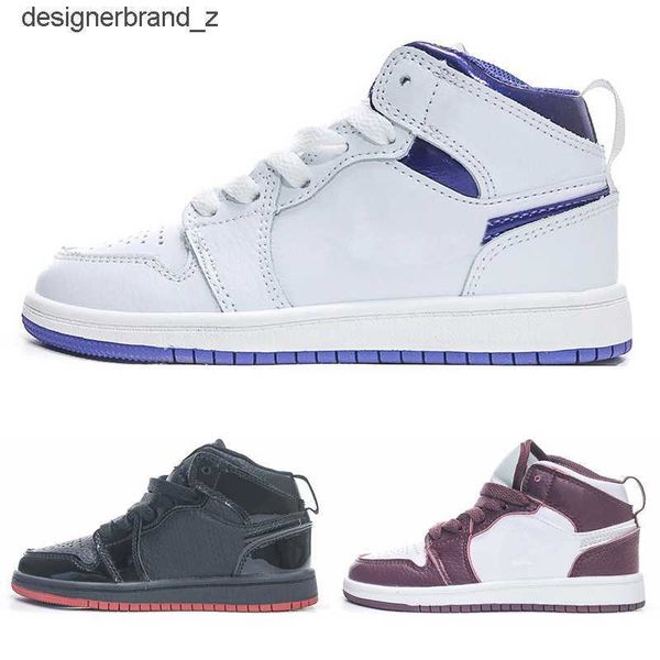 

kids shoes jumpman 1 high og basketball 1s children athleticblack blue shoes youth baby boys designer toddler baskets infants sneakers 5ul8, Black