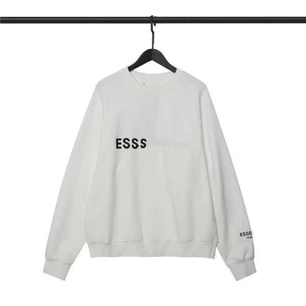 

hjd7 2023 hoodie sweatshirt high street brand essent three-dimensional silicone logo men's and women's fashion street wear loose, Black