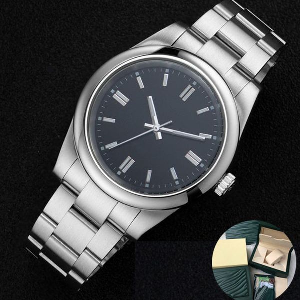 

wristwatch, quartz watch automatic mechanical movement casual watches stainless steel strap 41 36mm dial waterproof wristwatch birthday gift, Slivery;brown