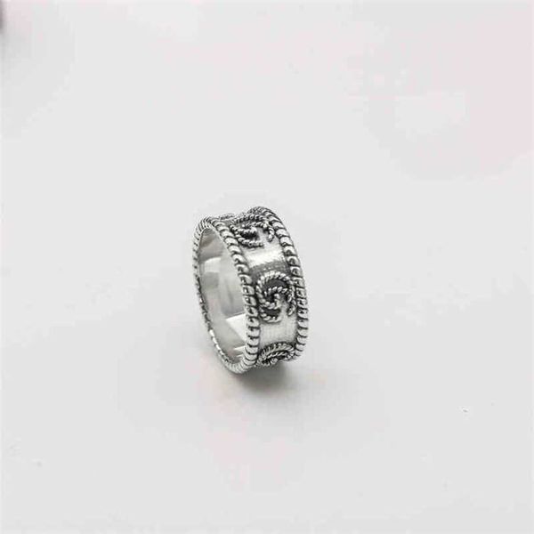 

ring guqichao new letter twist ring fashion old open ring female, Silver