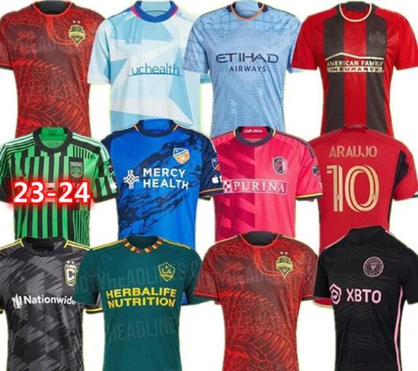 

chicago 2023 lafc inter la galaxy soccer jerseys atlanta 23 24 united austin fc new york city red cincinnati miami portland los atlanta st., Black;yellow
