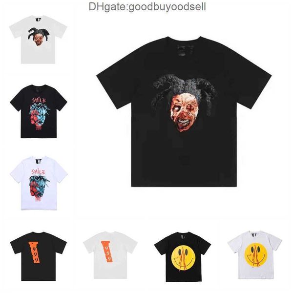 

luxury t shirt brand american fashion v 2022lone summer high street big print loose oversize men's women's cotton round neck short, White;black