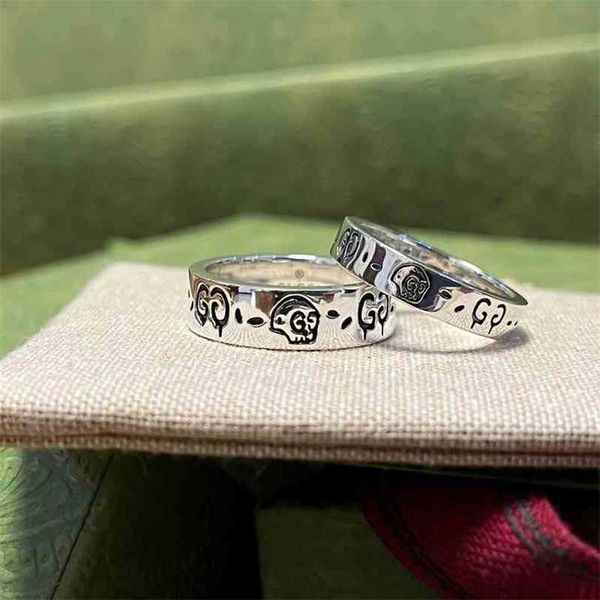 

ring 2023 new skull couple silver elf ring