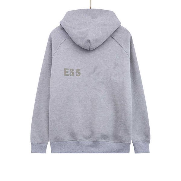 

yl7q 2023 hoodie sweatshirt high street brand essent three-dimensional silicone logo men's and women's fashion street wear loose, Black