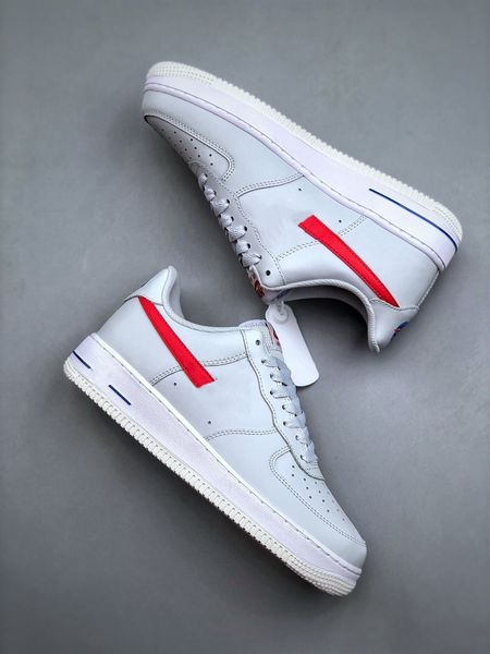 

authentic running shoes 1 low 07 team usa men women athletics designer sneakers pure platinum game royal university red white