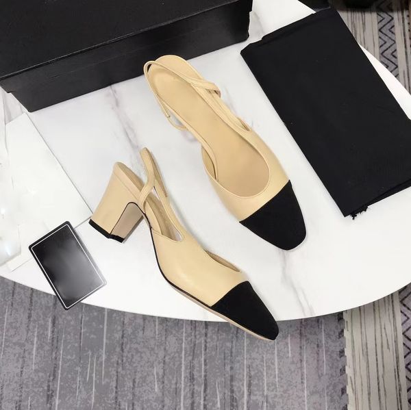 

shoes dress elegant designer high heel women classic sandals splice square 6cm thick back empty ankle strap casual party large 35-43