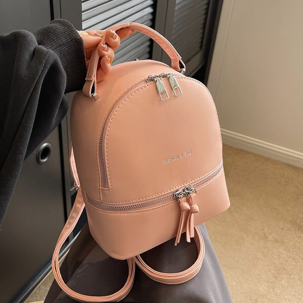 

women men backpack style genuine leather fashion casual bags small girl schoolbag business lapbackpack charging bagpack rucksack sport&outdo