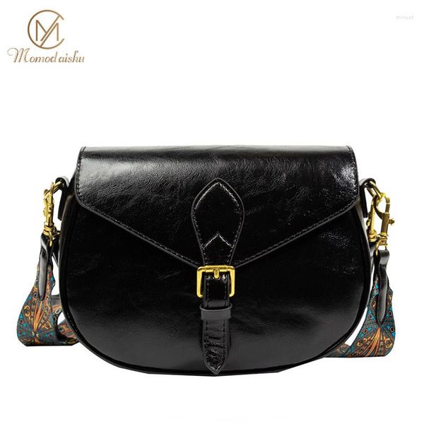 

shoulder bags women's leather handbag oil wax skin casual clutch messenger bag for ladies girl fashion
