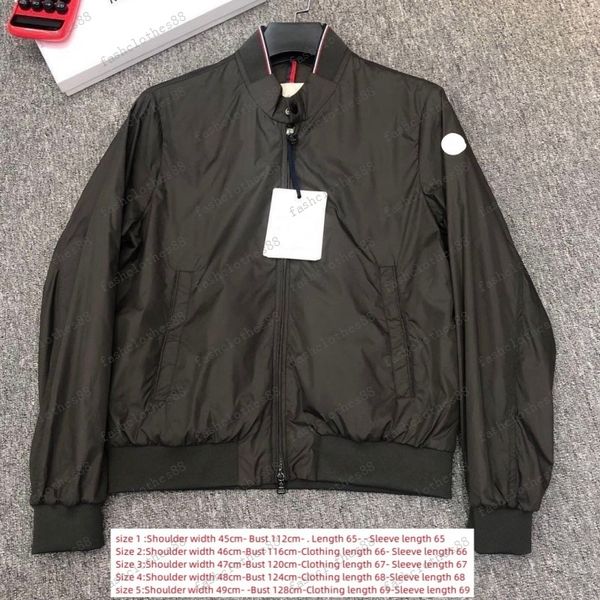 

franch luxury brand windbreaker mens hooded jacket lightweight sun protection clothing spring summer jackets sleeve arm nfc designers men s, Black;brown