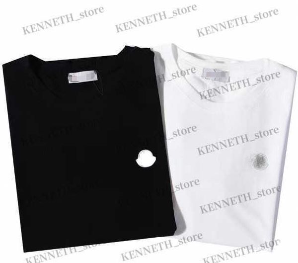 

men's designer t-shirts moncl new high version printed classic loose short-sleeved women's same style parent-child lovers t230314, White;black
