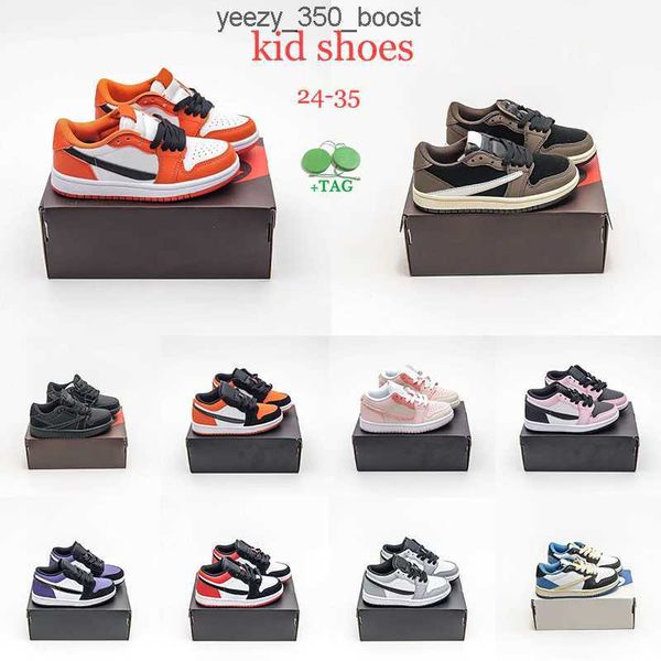 

kids shoes jumpman 1 basketball boy sports 24-35 outdoor girl athletic jordens 1s toddler shoes fragment starfish court purple black toe yr5