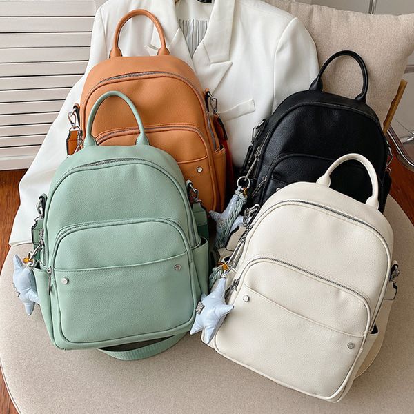

women men backpack style genuine leather fashion casual bags small girl schoolbag business lapbackpack charging bagpack rucksack sport&outdo
