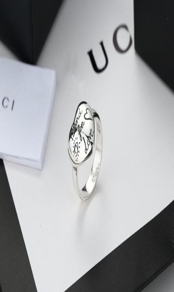 

2022 new women band rings high fashion brand vintage ring engraving couples wedding jewelry gift love ring7963749, Silver