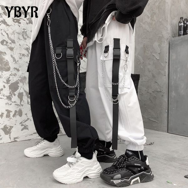 

women's pants capris women cargo harem pants side pockets black white hip hop casual male female joggers trousers fashion casual street