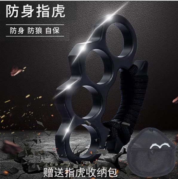 

protective gear arival black alloy knuckles duster buckle male and female selfdefense four finger punches555251r drop delivery sport dhhry