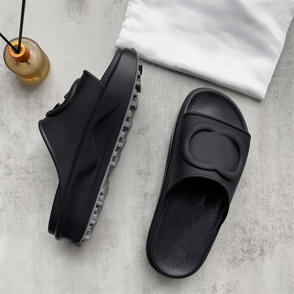 

2023 women's fashion slippers embroidered canvas designer slippers girls = slippers covered platform sandals size 35-45, Black