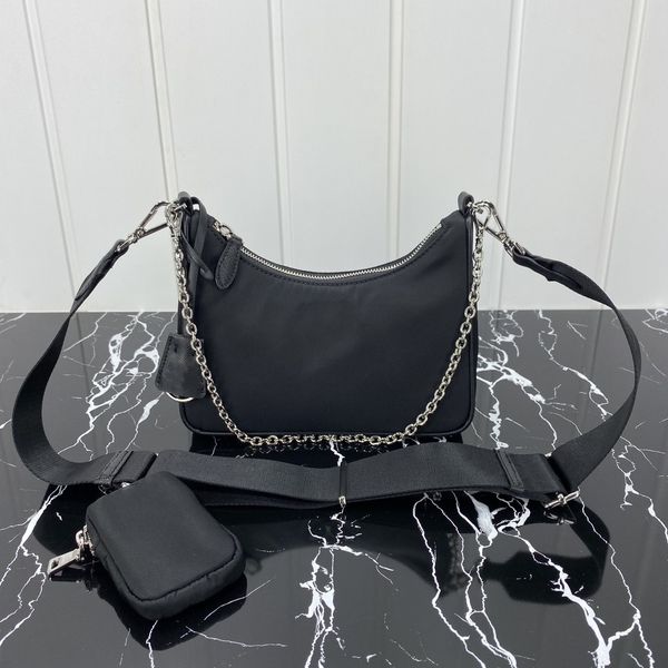 

2005 nylon hobo bag three-in-one hand carry underarm high-quality hobo purse men and women fanny pack handbag designer chain one shoulder cr