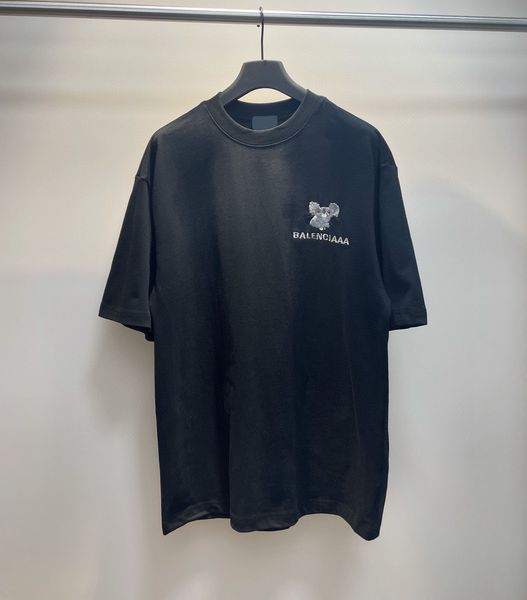 

men's plus tees & polos round neck embroidered and printed polar style summer wear with street pure cotton wf1d, Black;brown