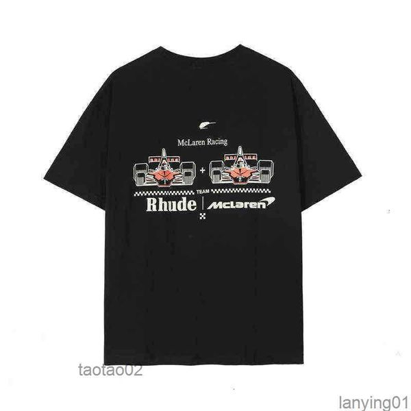 

luxury fashion design t shirts rhude co branded formula f1 racing printed short sleeve t-shirt black s-xlq9cy, White;black