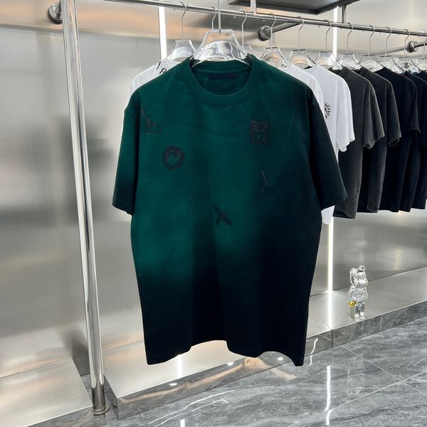 

men's plus tees & polos round neck embroidered and printed polar style summer wear with street pure cotton 1q11f, Black;brown