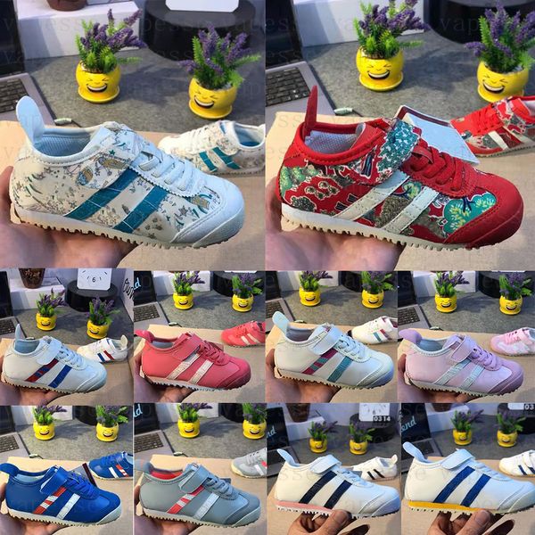 

kids sneaker shoes tiger casual leather lace-up boys girls casual japanese fashion summer children's casual shoes size 22-35 jurb8, Black;red