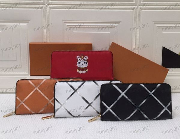 

messenger wallet cartoon pattern purse designer women clutch bags luxury fashion purses certificate pouch wallets passport holder, Red;black