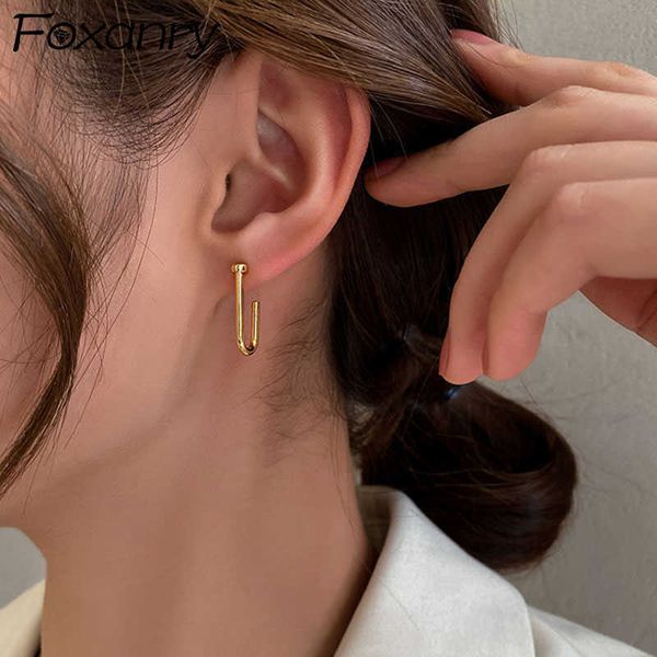 

charm anry prevent allergy silver color d earrings couples accessories fashion hip hop vintage simple nail party jewelry l230315, Golden