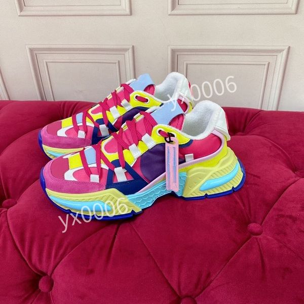 

2023 brand designer sneakers men shoes print check trainer platform trainers striped sneaker vintage suede shoe, Black