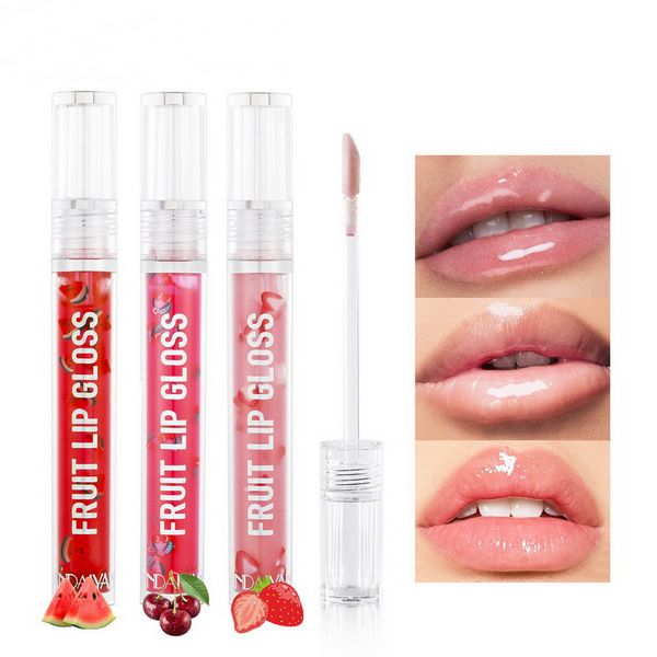 

handaiyan fruit lips gloss luxary lips oil replenishes water vitamin and e 6 color moisturizer essence nutritious hydrating luxury makeup li