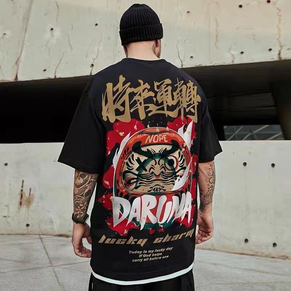 

oversized men's half sleeve fat man fashion brand china-chic five quarter short sleeve summer loose fat t-shirt men fashion shirt red b, White;black
